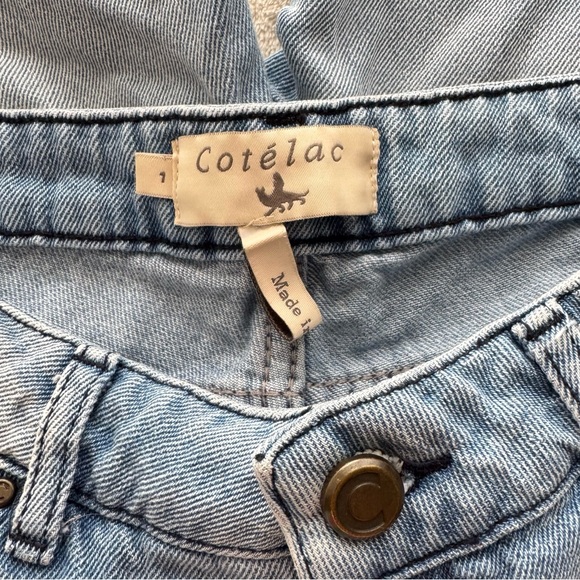 Cotélac French Braid Mom Jeans Size 1 US 8 Light Blue Wash - Picture 5 of 8